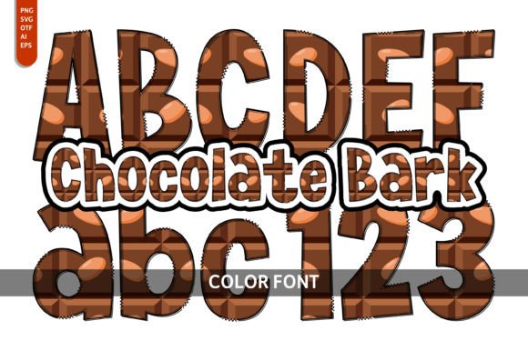 Chocolate Bark Font: A Sweet Color Typeface for Brand Designers