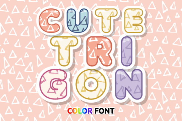 Cute Trigon: A Triangle-Pattern Color Font for Web Design