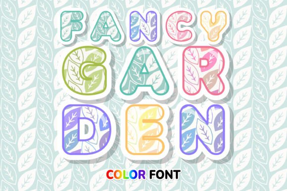 Fancy Garden: A Leaf-Patterned Color Font with Editorial Charm