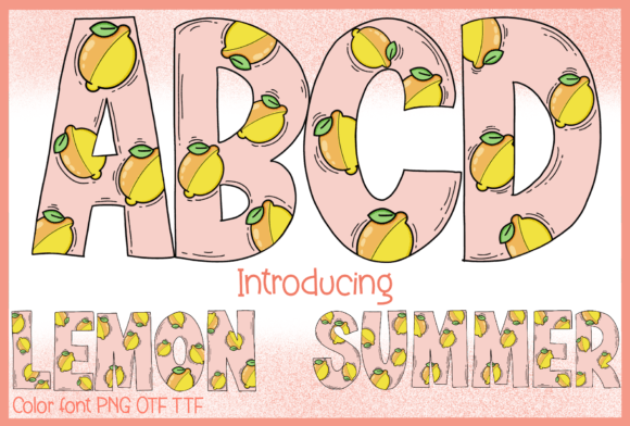 Lemon Summer: A Cheerful Color Font for Handmade Labels, Printables, and Craft Products