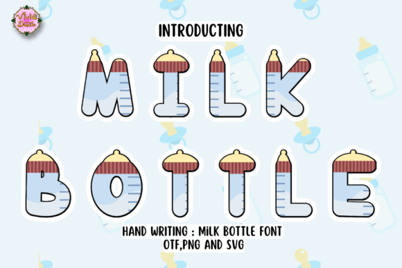 Milk Bottle Font: Sweet Design for Creative Campaigns