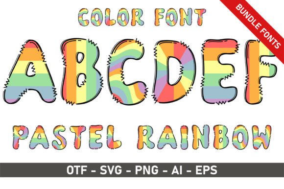 Pastel Rainbow Bundle Review: A Color Font for Campaign Design