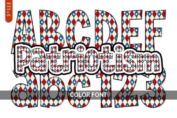 Patriotism: A Playful Color Font for Editorial Design