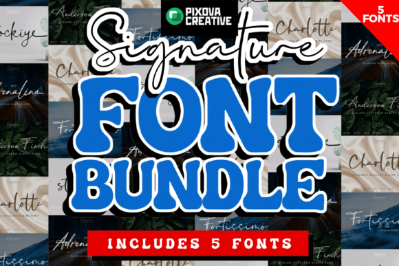 Signature Bundle: Elegant Fonts for Web Design