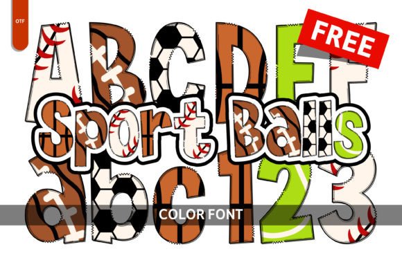Sport Balls Font for Business Branding