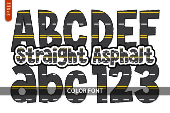Straight Asphalt: A Playful Color Font for Creative Branding