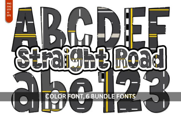 Straight Road Bundle Font Review: A Playful Color Font for Brand Design