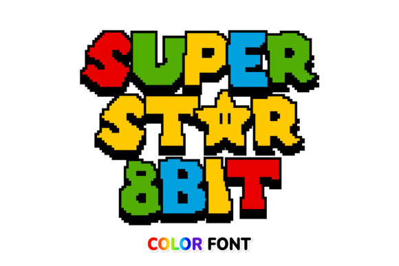 Superstar 8bit: A Color Font with Pixel Game Charm for Crafters