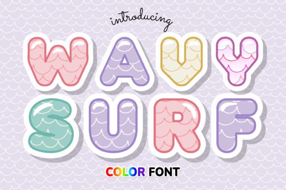 Wavy Surf: A Playful Color Font for Editorial Design