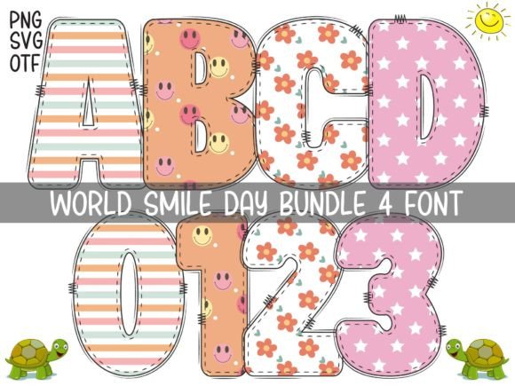 World Smile Day Font: A Whimsical Typeface for Handmade Products and Printables